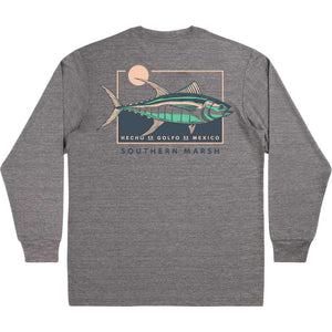 Southern Marsh Mens FieldTec Atun De Sol Heathered Long Sleeve T Shirt