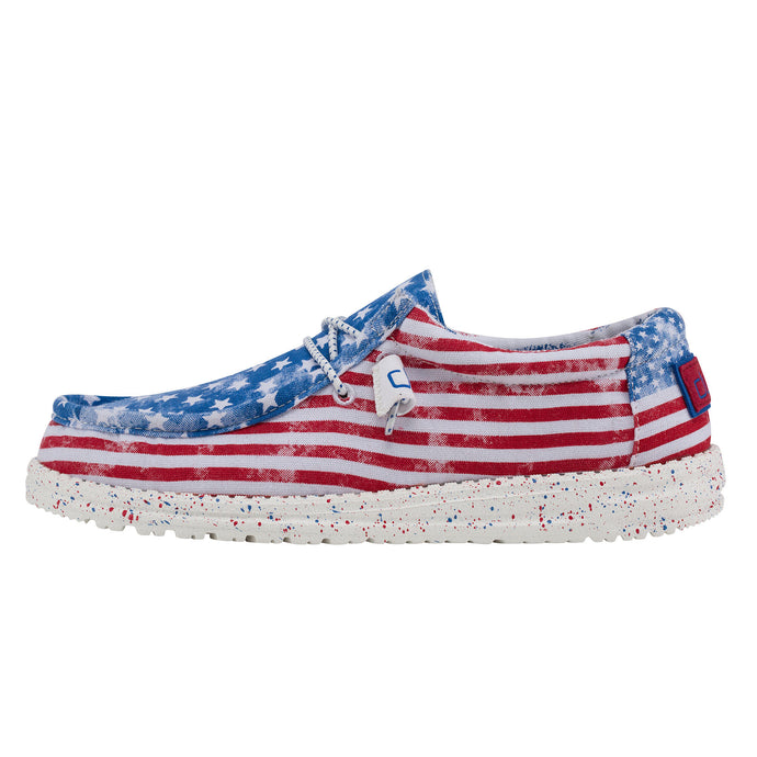 Hey Dude Mens Wally Patriotic Casual Shoes