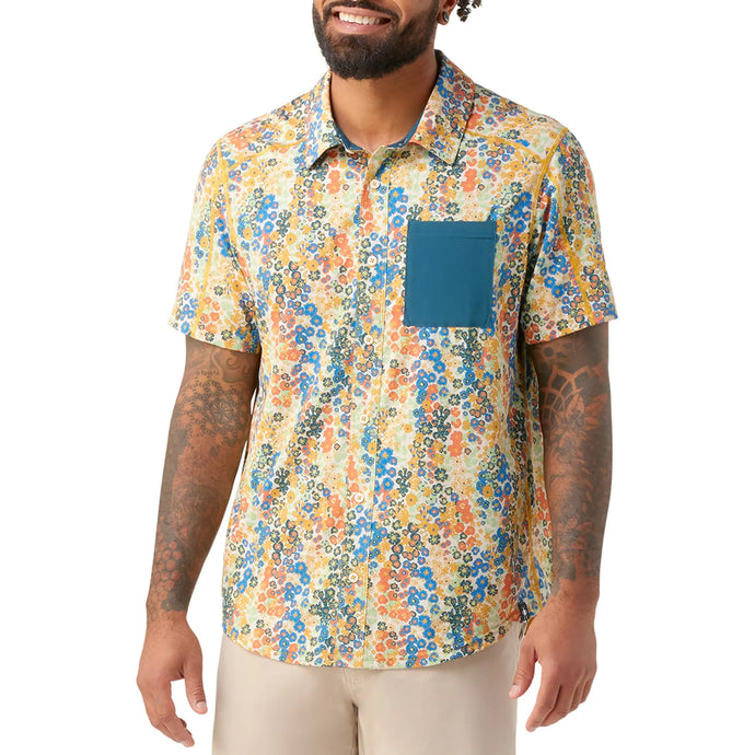 Smartwool Mens Printed Short Sleeve Button Down Shirt