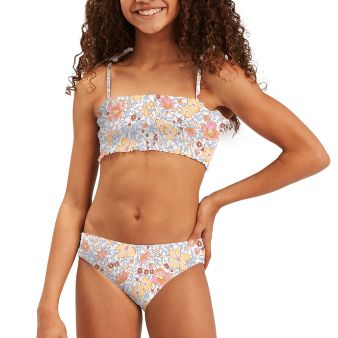 Billabong Girls Sweet Dreamer Smocked Bikini Set