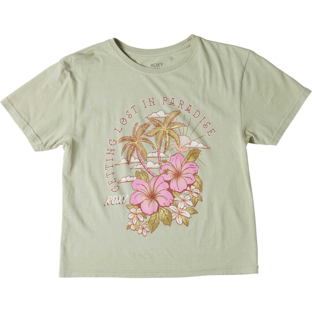 ROXY Girls Hibiscus Paradise Oversized Boyfriend T Shirt