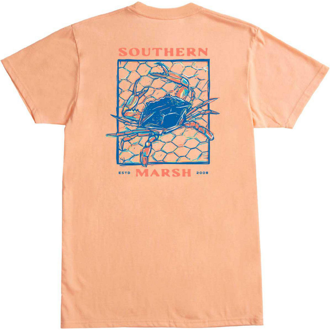 Southern Marsh Mens Blue Crab Short Sleeve T Shirt