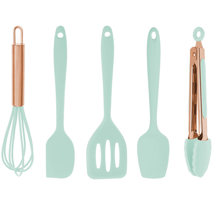 5-Pc. Mint Silicone Mini Kitchen Utensil Set